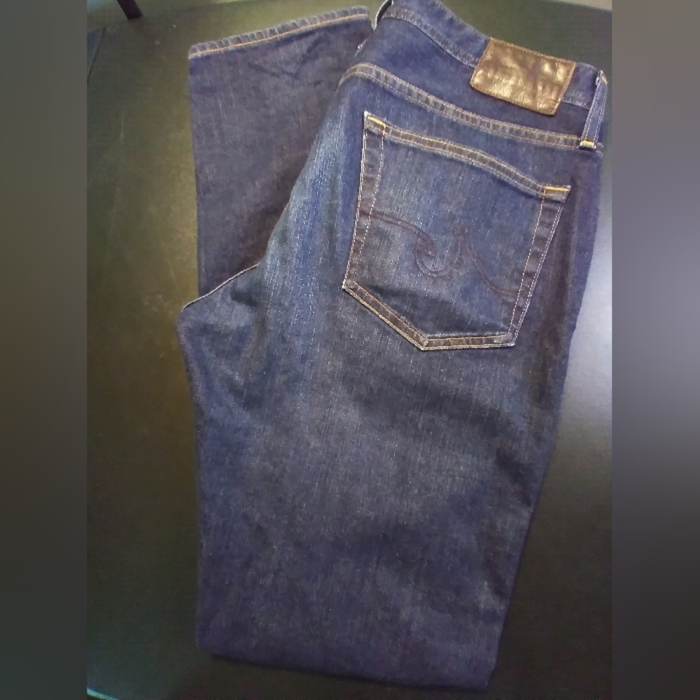 AG the Everett Men's Dark Blue Slim Straight Denim Jean Size 34/34 Cotton - Picture 7 of 13
